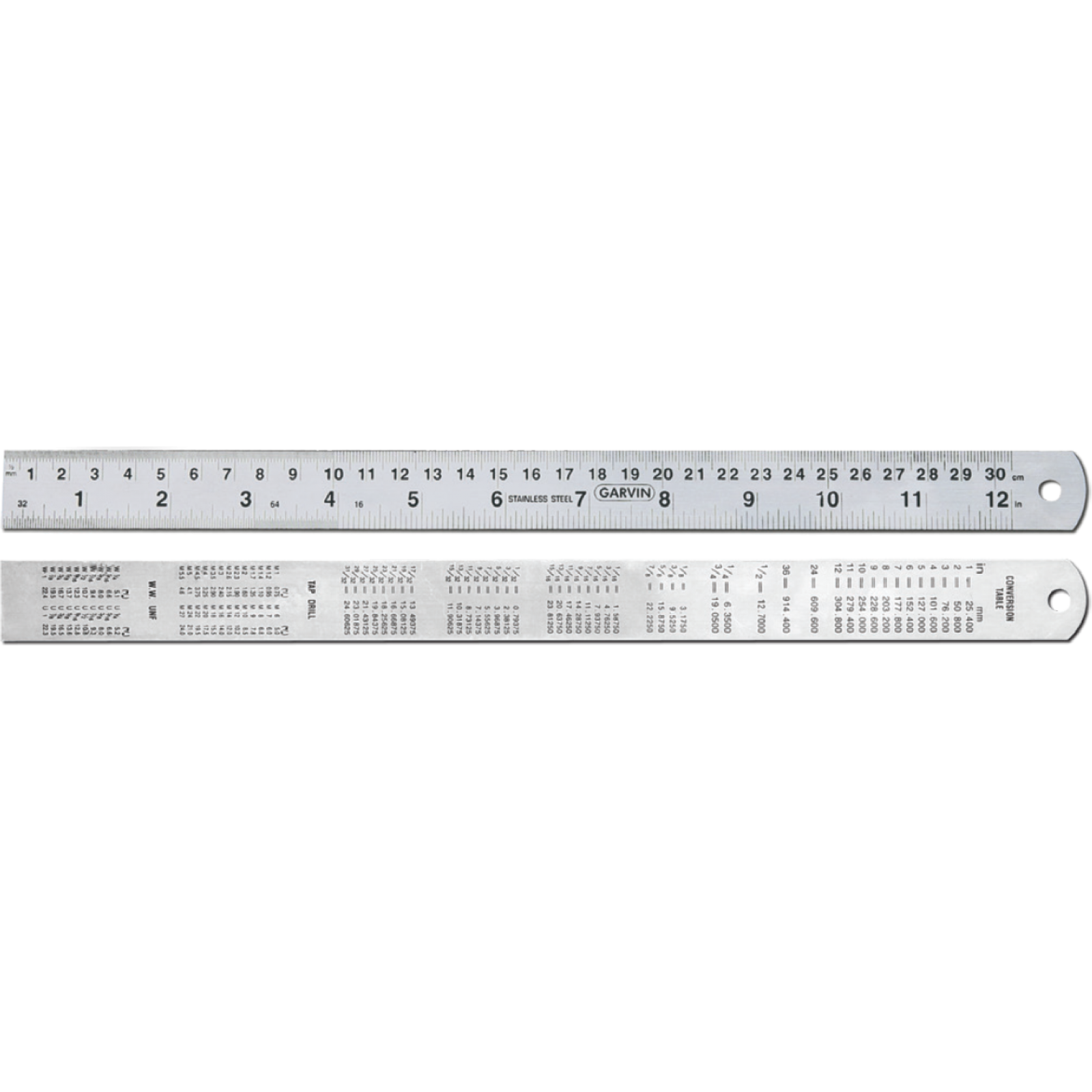 Steel Rule With Conversion Table - 12